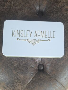 Kinsley Armelle White and Gold Decorative Tin Box